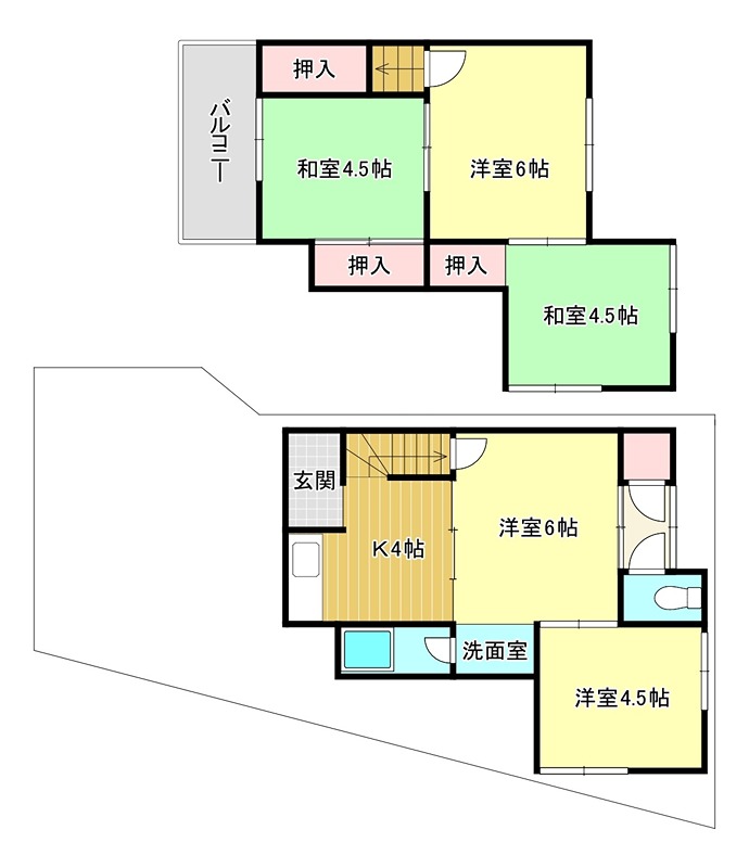 長尾元町３丁目35-12　貸家 間取り