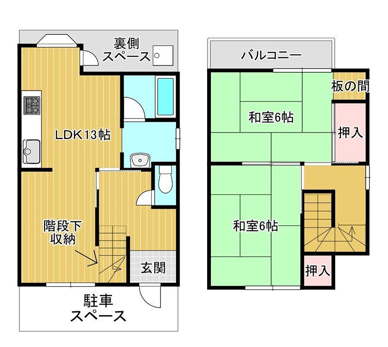 貸家 枚方市黄金野２丁目 間取り