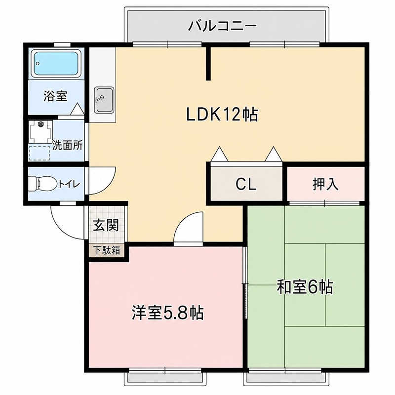 ハイツカトレア　D 間取り