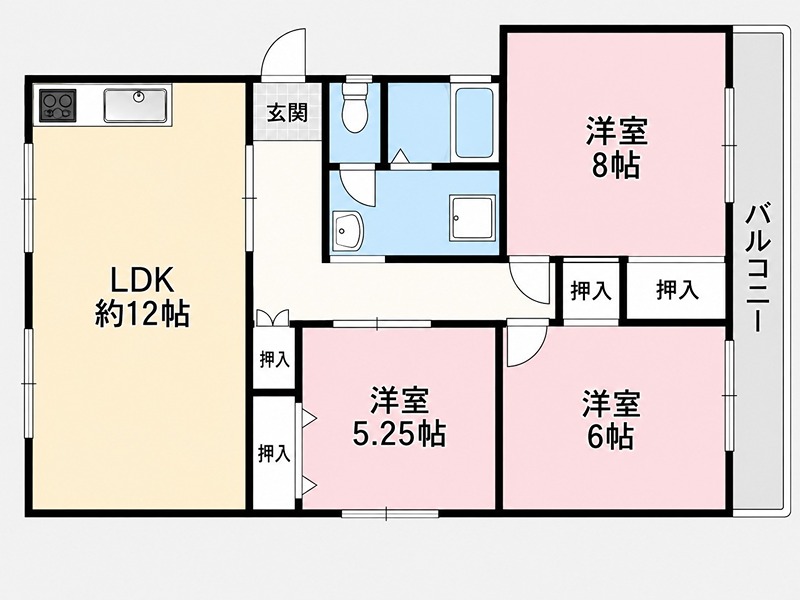 枚方東山住宅２棟 間取り
