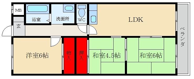 枚方壱番館　 間取り