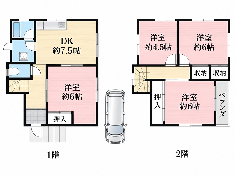 須山町25-20　貸家 間取り