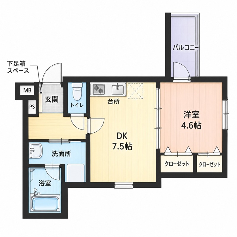 フジパレス津田駅前Ⅰ番館 間取り