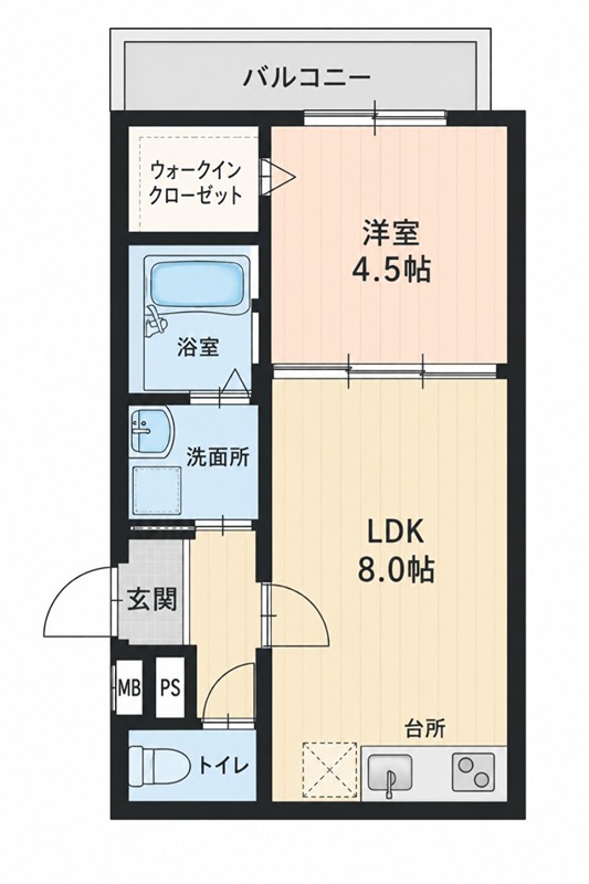 フジパレス津田駅前Ⅰ番館 間取り