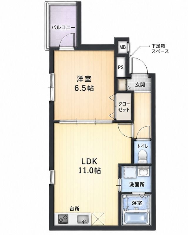 フジパレス津田駅前Ⅱ番館 間取り