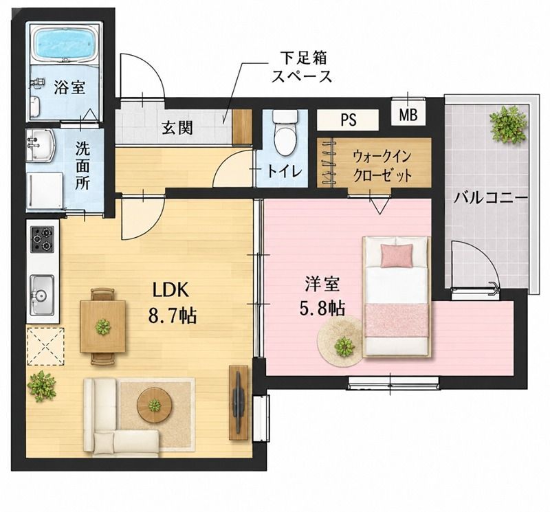 フジパレス津田駅前Ⅲ番館 間取り