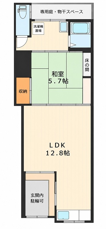 牧野阪3丁目14-4　テラスハウス 間取り