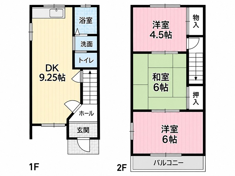 寝屋川市河北中町36-19　貸家 間取り