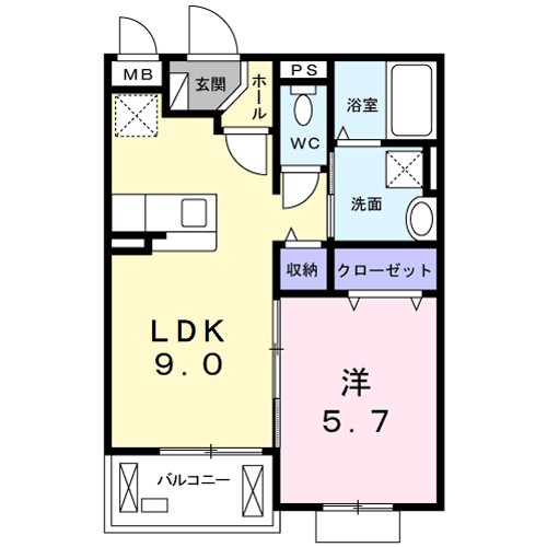 グランソレイユ楠葉Ⅲ 間取り
