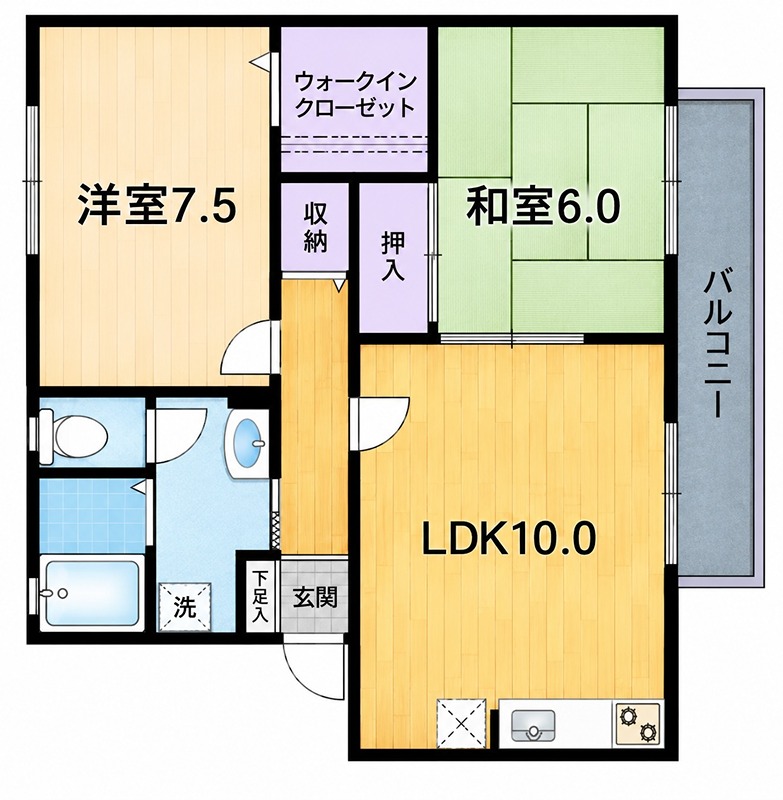 河原ハイツ 間取り