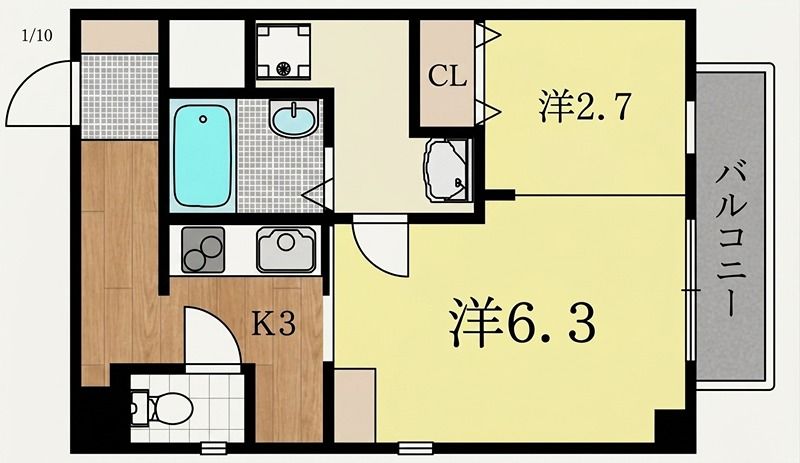 プラリア磯島 間取り