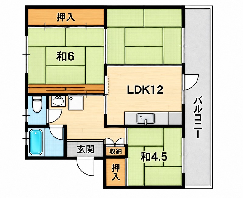 山田池住宅第12棟 間取り