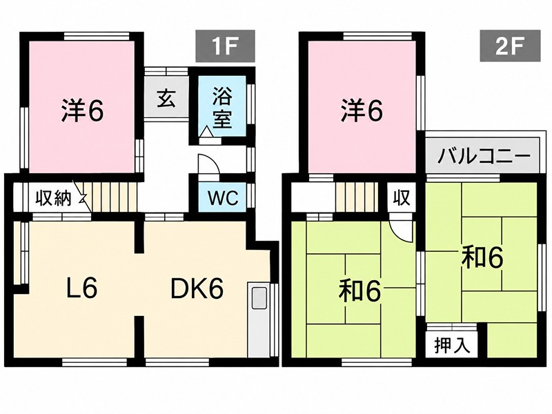 西禁野2丁目12-36　貸家 間取り