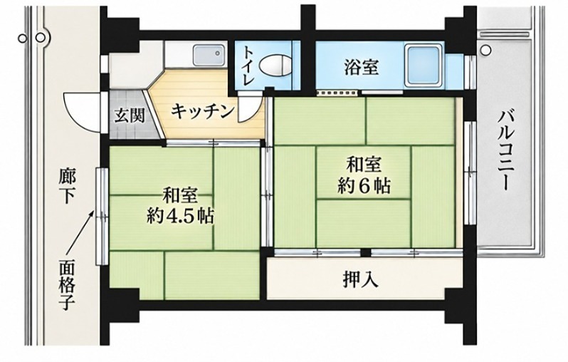 ビレッジハウス星ヶ丘1号棟 間取り
