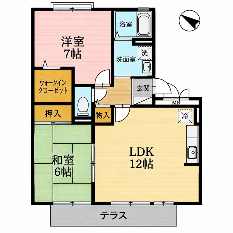 ドミール岡山手 間取り