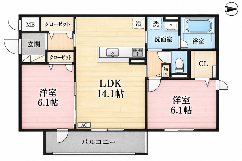 Repos(ﾙﾎﾟ） 間取り