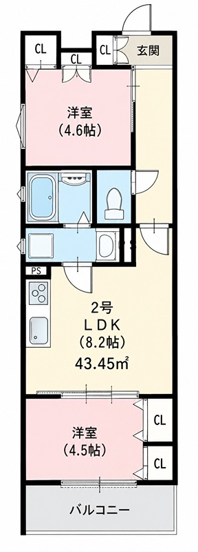クリエオーレ春日元町 間取り