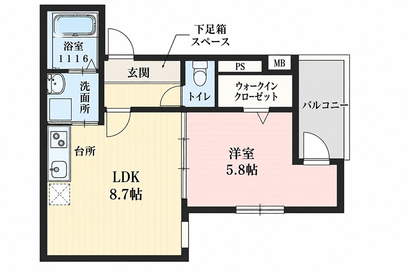 フジパレス津田駅前Ⅱ番館 間取り