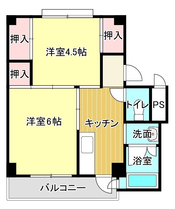 ビレッジハウス招提2号棟 間取り