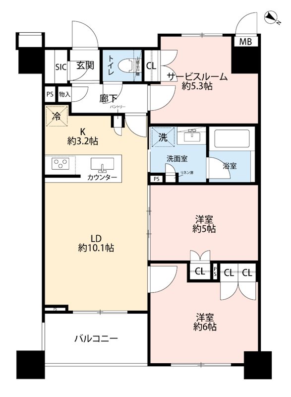 プレシス関内千歳公園 間取り