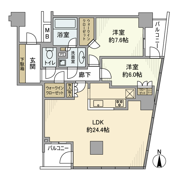 クレッセント川崎タワー 間取り