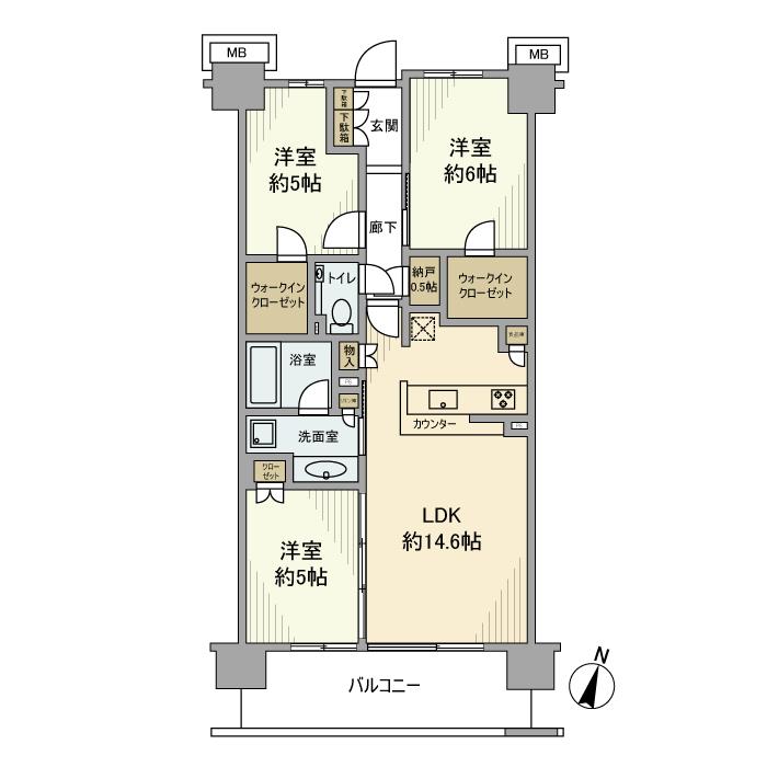 シティテラス横濱サウス 間取り