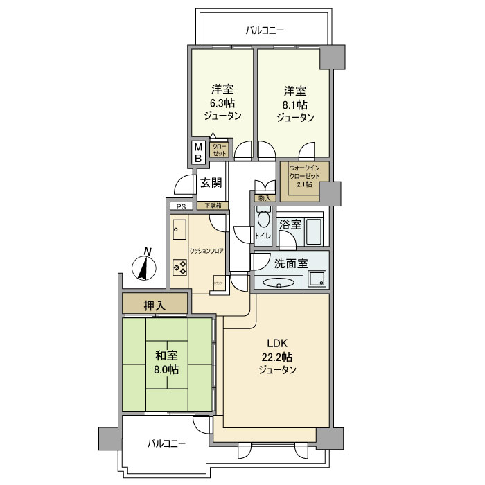 セソール川崎京町ハイライズフォースピア 間取り