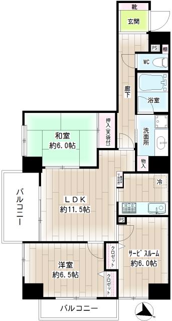 ダイアパレスプロミネントコート川崎 間取り