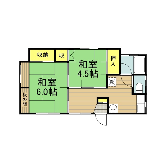 永井コーポ 1階号室 間取り