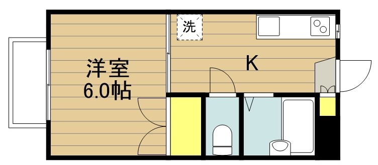 ホワイトジュネス 203号室 間取り