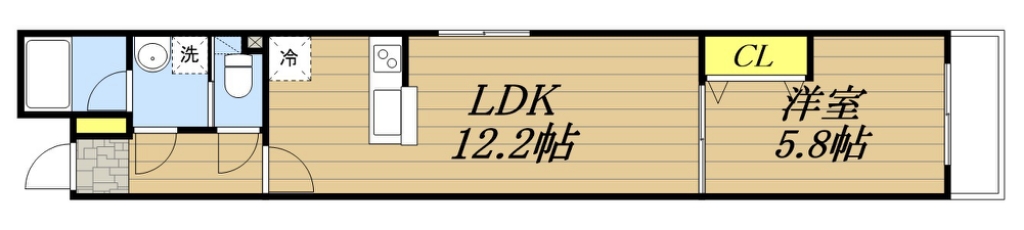 Ｆ．ＰａｒｋＲｅｓｉｄｅｎｃｅⅡ 101号室 間取り