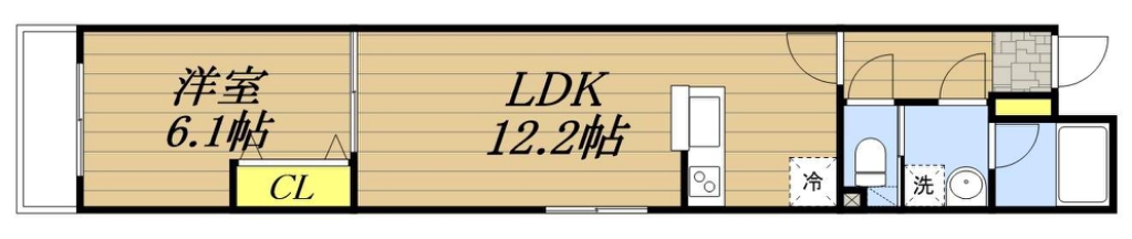 Ｆ．ＰａｒｋＲｅｓｉｄｅｎｃｅⅡ 305号室 間取り