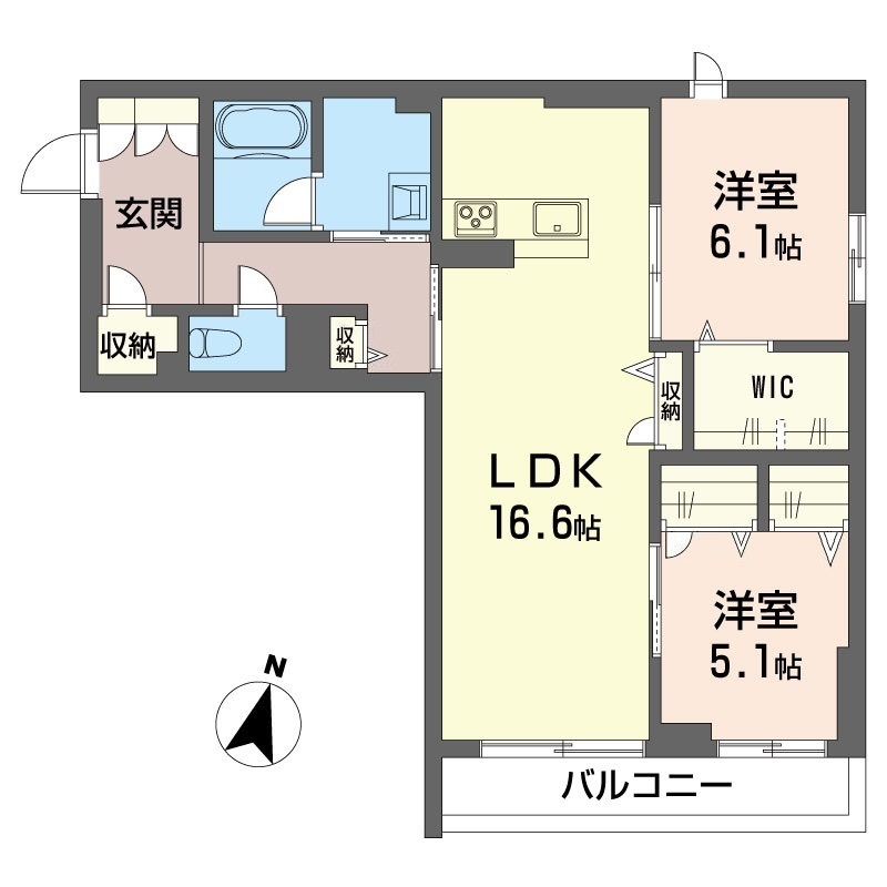 アミコート　ミヤオ 間取り図