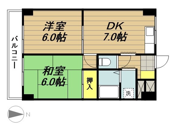 市両マンション 202号室 間取り