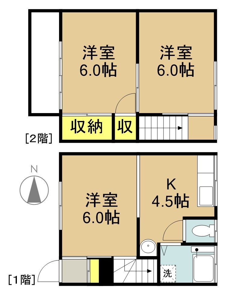 野村ハイツ 4号室 間取り
