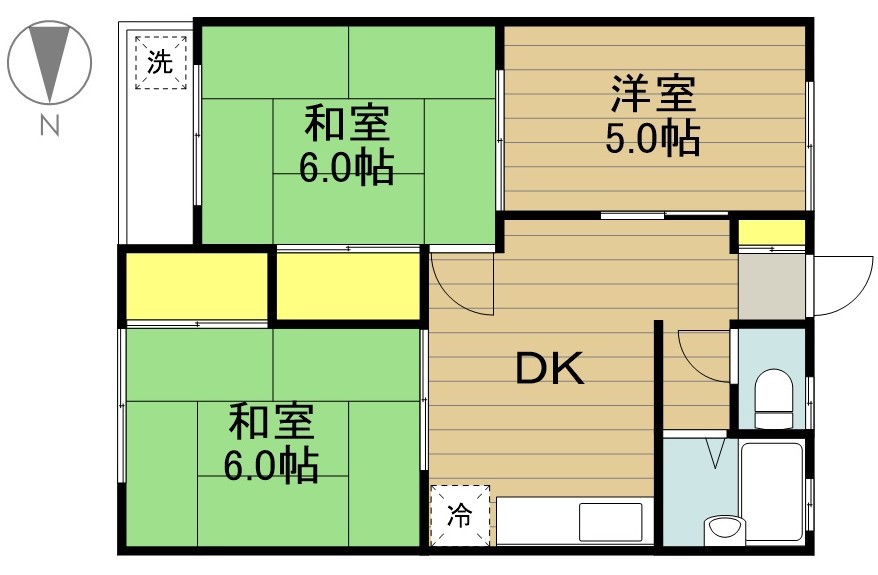 とりやまコーポ 203号室 間取り