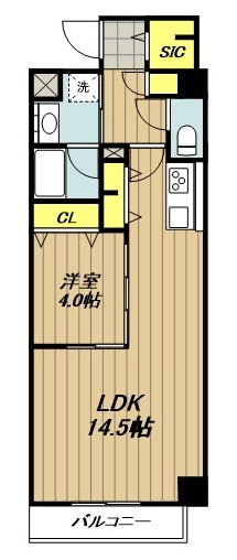 ＢＬＵＥ　ＲＯＯＭ 104号室 間取り