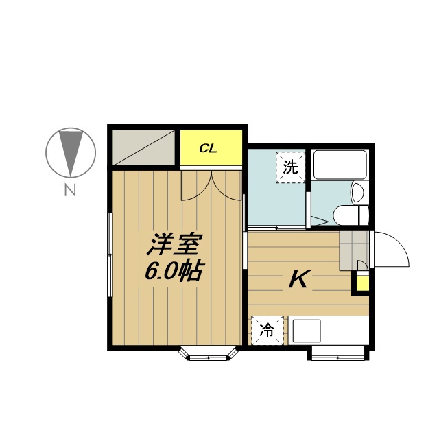 天神橋コーポ 203号室 間取り