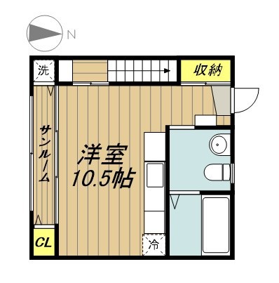 クレストパーク１８ｔｈ 203号室 間取り