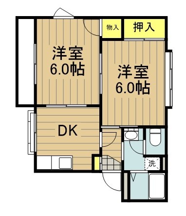 サニーハイツ弐番館 102号室 間取り