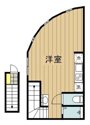 くぼみアパートメント 205号室 間取り