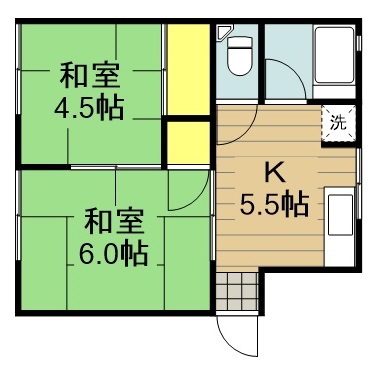 コーポ永井 202号室 間取り