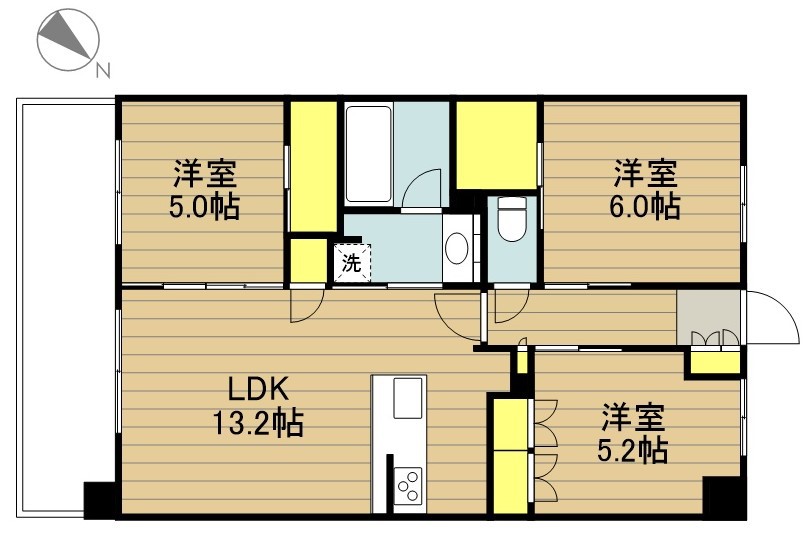 サンクレイドル西川口Ⅱ 206号室 間取り