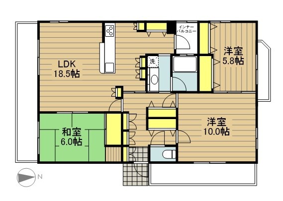 レジデンス戸田公園 701号室 間取り