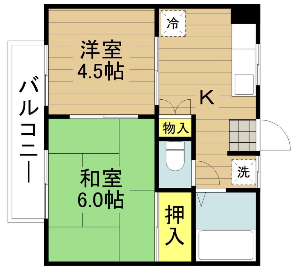 グリーンティファニー A-201号室 間取り