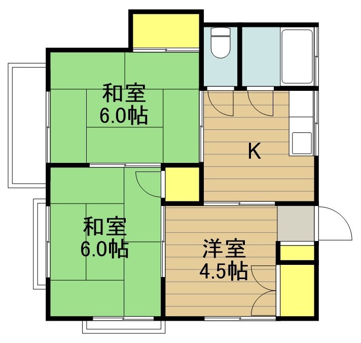 堀川コーポ 102号室 間取り