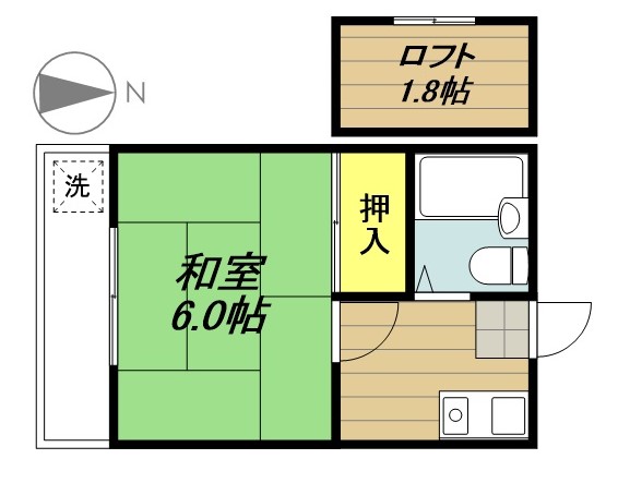 プレスティジハイムⅠ 201号室 間取り