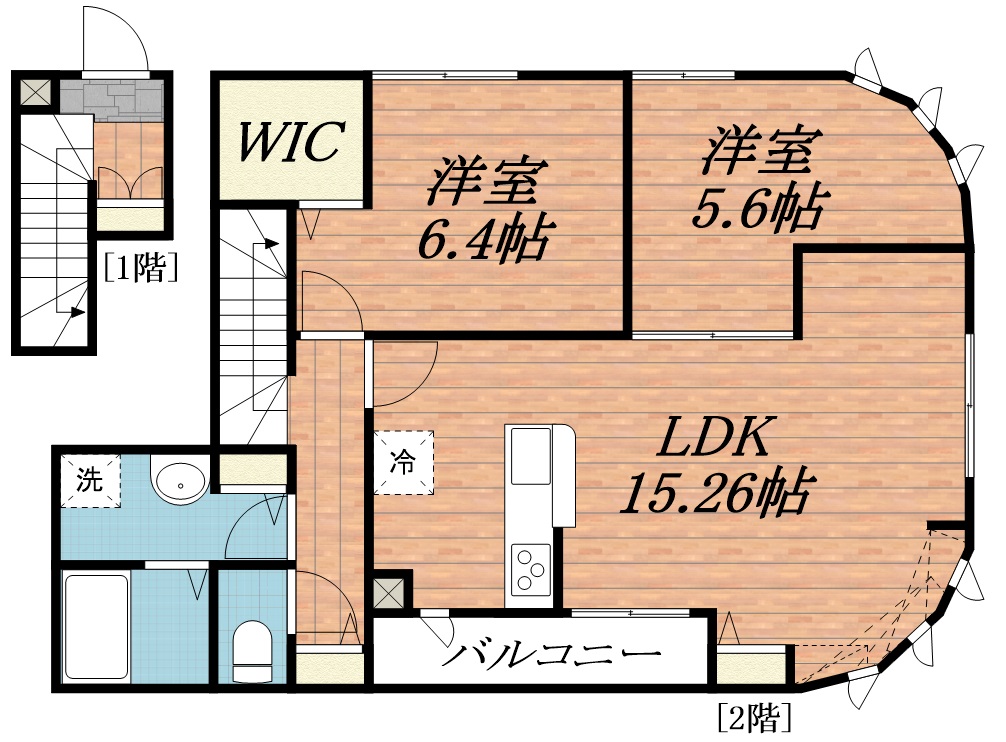 金閣 201号室 間取り