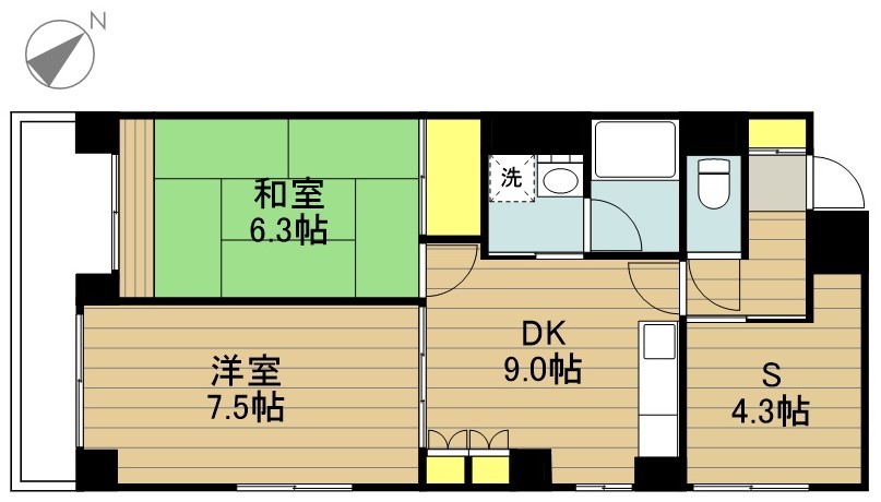 ブルームライフ戸田公園 205号室 間取り