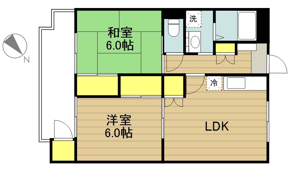 オークハイツ錦 206号室 間取り